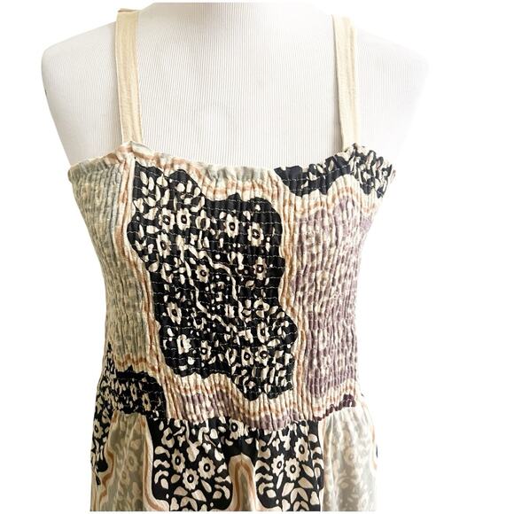 Soft Surroundings Midi Knit Smocked Dress Petite XL Asymmetrical Hem Multicolor - Picture 7 of 16